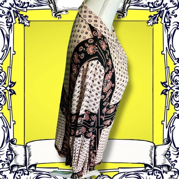 Free People ‘Changing Times’ Border Print Tunic Top in “Tea Combo” Size Large - Picture 14 of 16